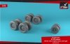 Armory Models AW72340 B-1B Lancer wheels w/ weighted tires, late 1/72